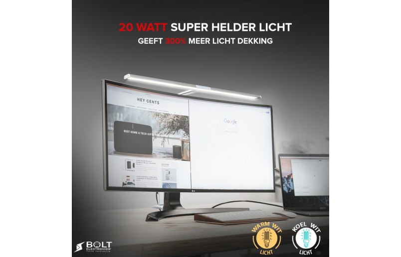 Bureaulamp Leeslamp zwart ultra breed met dimfunctie