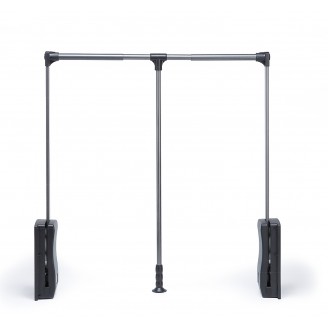 Kledinglift luxe zwart/chroom draagvermogen 15 kg  OP=OP