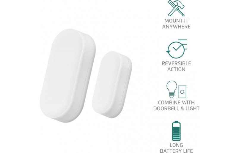 Draadloze deur/raam sensor  (magneetschakelaar) ACST-606