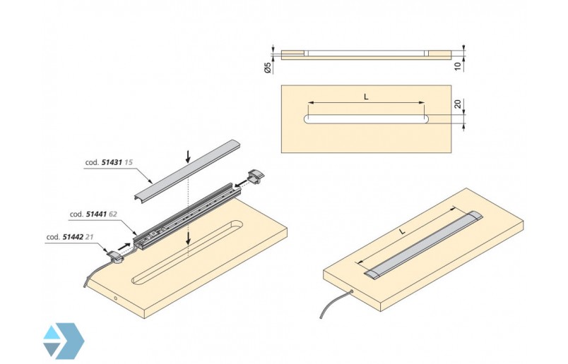 Aluminium inbouw profiel voor ledstrips