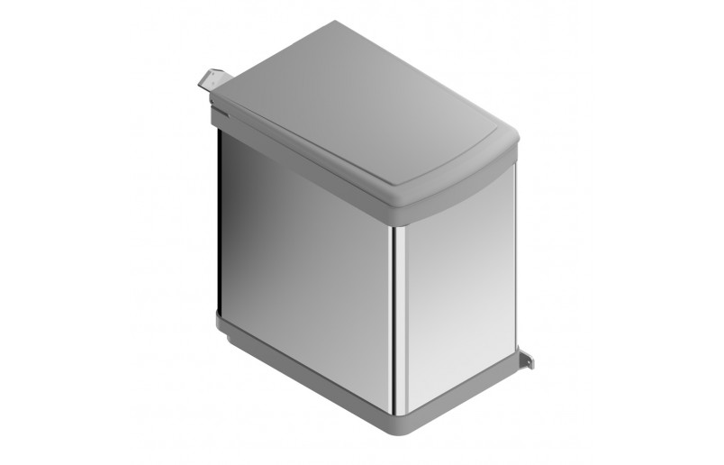 Afvalbak inbouw 21 liter RVS