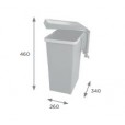 Afvalbak inbouw 24 liter antraciet