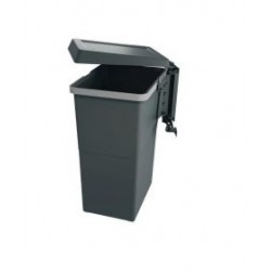 Afvalbak inbouw 24 liter antraciet