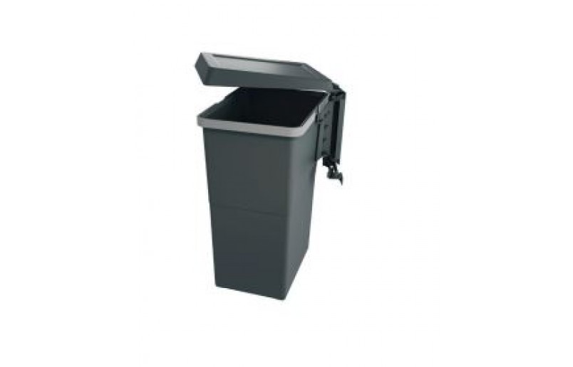 Afvalbak inbouw 24 liter antraciet