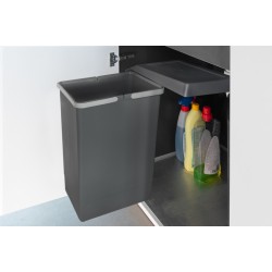Afvalbak inbouw 24 liter antraciet