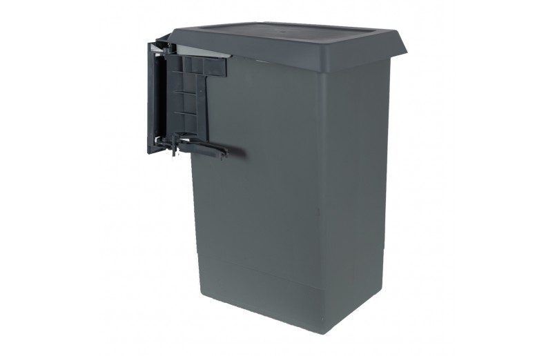 Afvalbak inbouw 24 liter antraciet