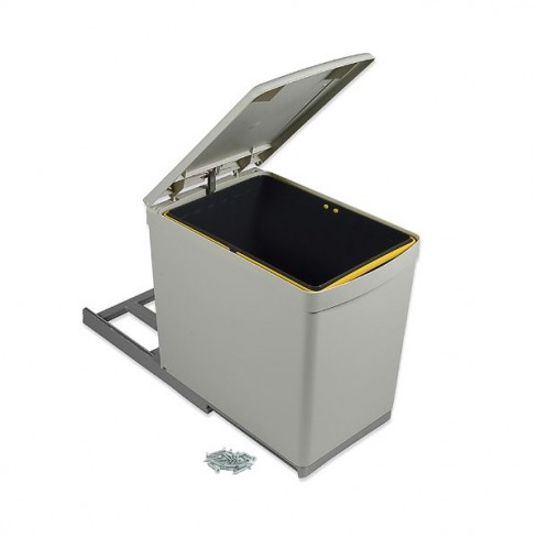 Uittrekbare inbouw afvalbak 16 liter