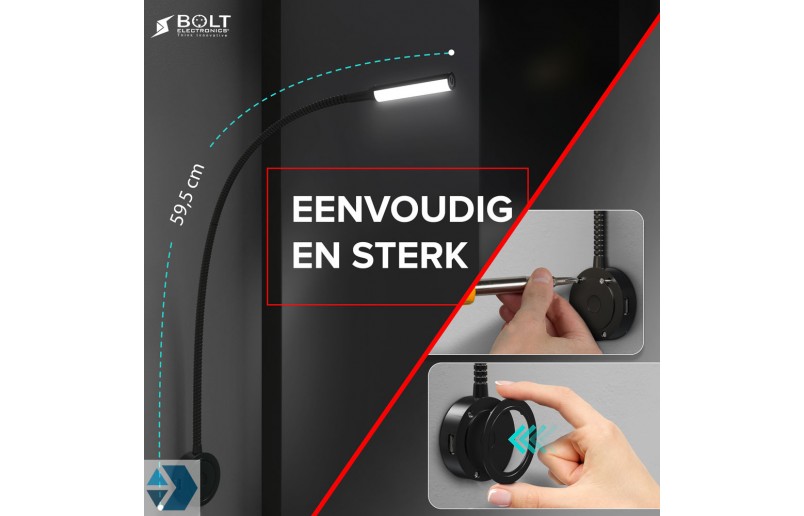 LED Bed leeslamp met dubbele USB poort