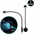 Led Bedlampjes met flexibele arm, dimfunctie, USB én USB-C (2 stuks) 