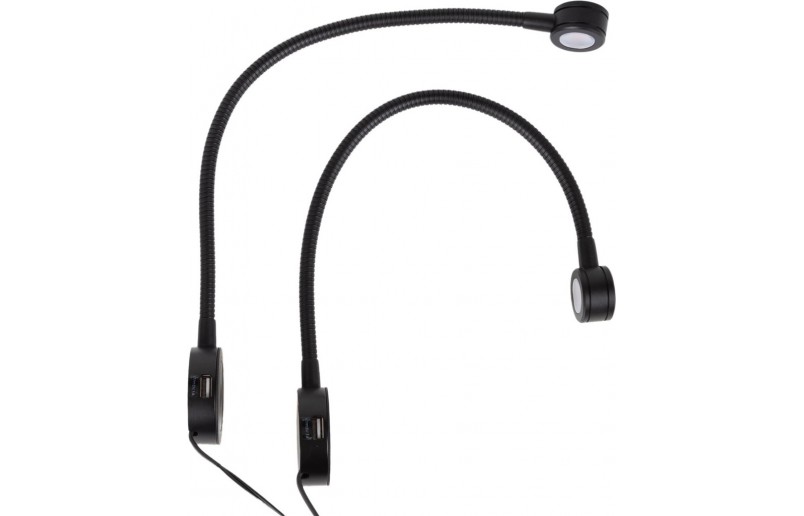 Led Bedlampjes met flexibele arm, dimfunctie, USB én USB-C (2 stuks) 