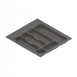 Bestekbak antraciet voor een lade van 390 tot 490 mm diep in diverse breedtematen tot 451 mm