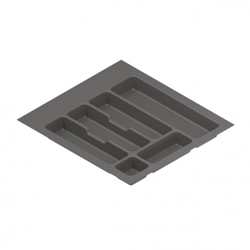 Bestekbak antraciet voor een lade van 390 tot 490 mm diep in diverse breedtematen tot 451 mm