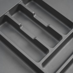 Bestekbak antraciet voor een lade van 418 tot 482 mm diep in diverse breedtematen  van 500 tot 936 mm
