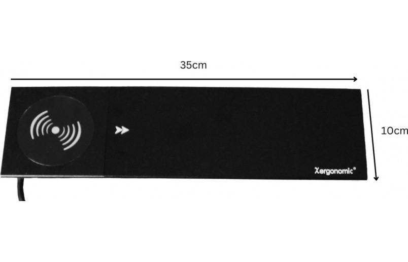 Bureaustopcontact zwart met 2 stopcontacten, 2 USB poorten, 2 internetaansluiting en draadloze oplader 