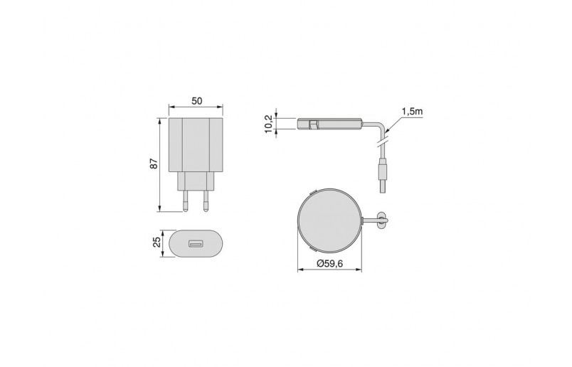 Onzichtbare lader voor mobiele telefoons met QI technologie - AT60BL