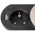 Meubel stopcontact inbouw met RVS deksel - SC1000RVS