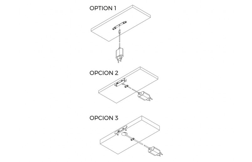 Meubel stopcontact voor inbouw en onderbouw met USB en USB-C 