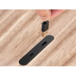 Meubel stopcontact voor inbouw en onderbouw met USB en USB-C 