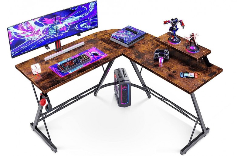 Gaming hoekbureau Dex vintage look topblad 