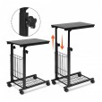 Laptoptafel  zwart - bijzettafel / bedtafel verstelbaar en verrijdbaar