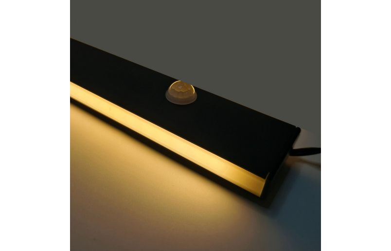 COB-LED verlichte roede met bewegingssensor zwart (inclusief trafo)