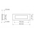 Inlaatgreep 100 x 40mm rechthoek