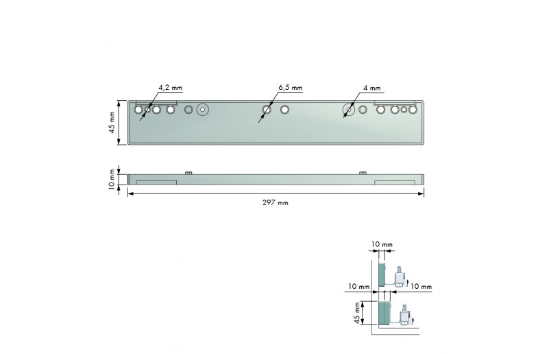 Opvulstukken (2 stuks) 10mm voor pantalonrek PH522
