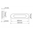 Inlaatgreep 150 x 40mm ovaal