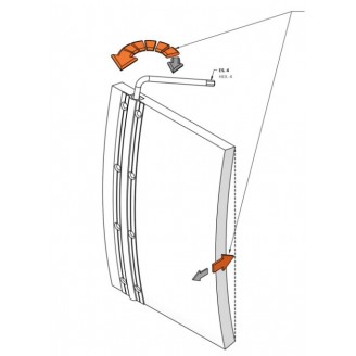Deurspanbeslag infreesbaar/opschroefbaar 2200 mm