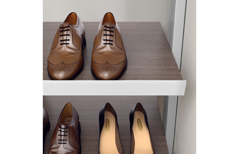 Front profielen voor schoenenplanken zilver