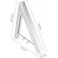 Milano Luxurious inklapbare garderobehouder/droogrek zilver -