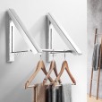 Milano Luxurious inklapbare garderobehouder/droogrek zilver -