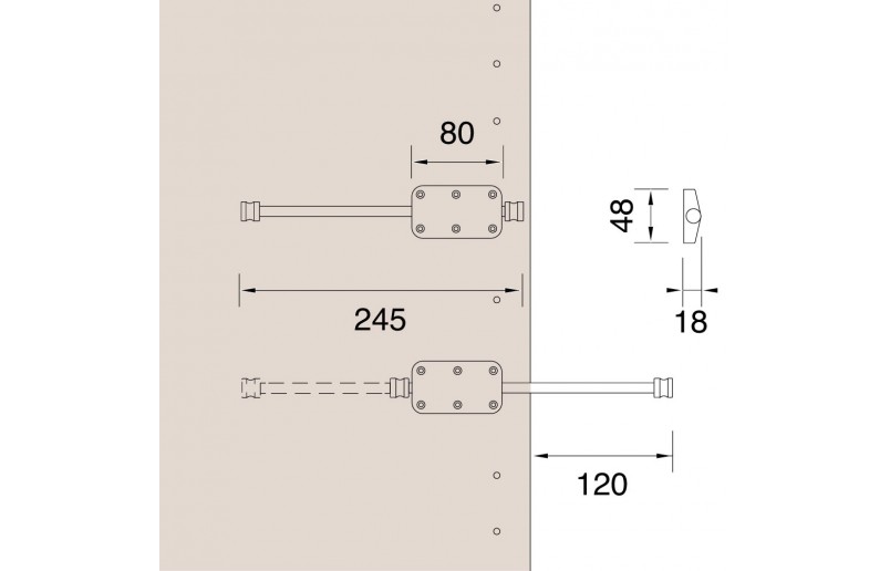 Uittrekbare garderobehouder