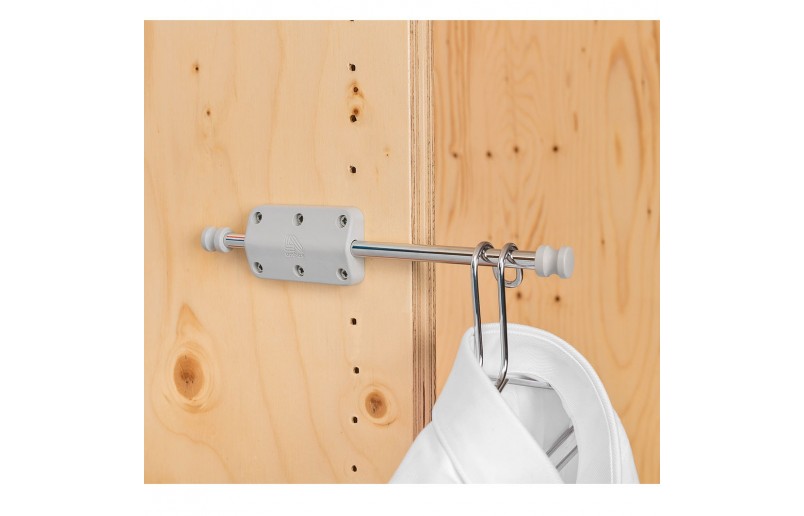 Uittrekbare garderobehouder