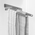Handdoekhouder uittrekbaar aluminium 440 mm met 2 armen