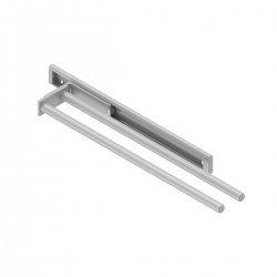 Handdoekhouder uittrekbaar aluminium 440 mm met 2 armen