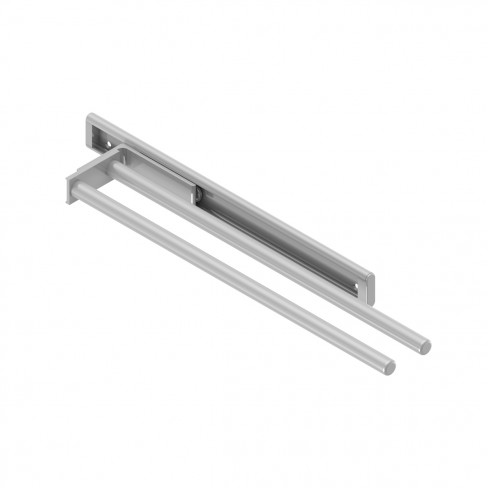 Handdoekhouder uittrekbaar aluminium 440 mm met 2 armen