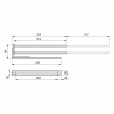 Handdoekhouder uittrekbaar aluminium 310 mm met 2 armen