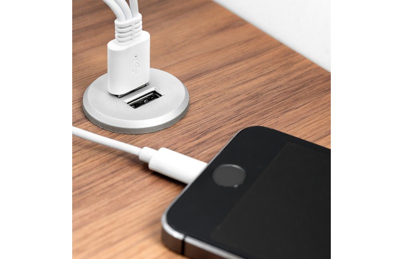 Meubel stopcontact met dubbel USB en driver