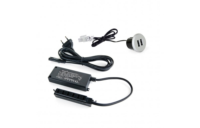 Meubel stopcontact met dubbel USB en driver