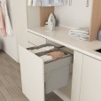 Stoffen uittrekbare wasbare wasmand/wassorteerder 40+40 liter voor vast kastfront 600 mm