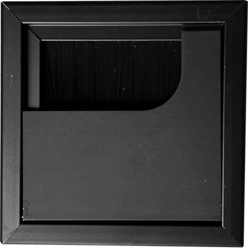 Kabeldoorvoer vierkant zwart aluminium 80 x 80 mm