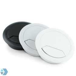 Kabeldoorvoer zwart | zilver ø 80mm