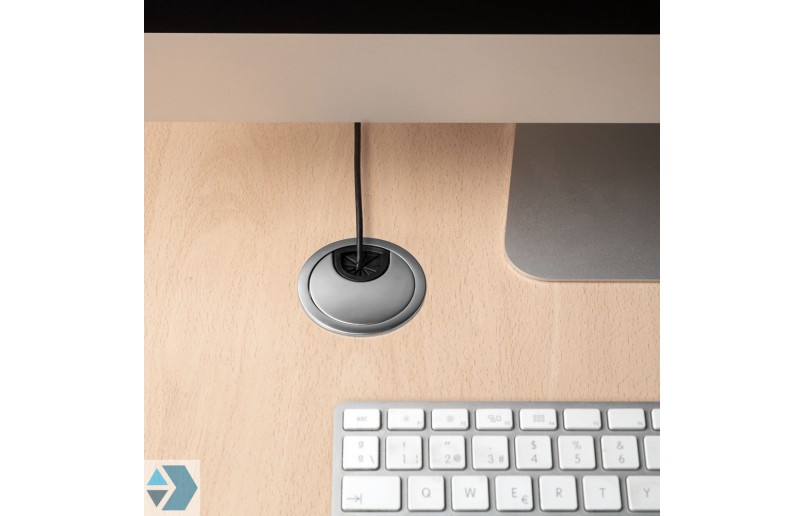 Kabeldoorvoer mat chroom ø 60mm metaal