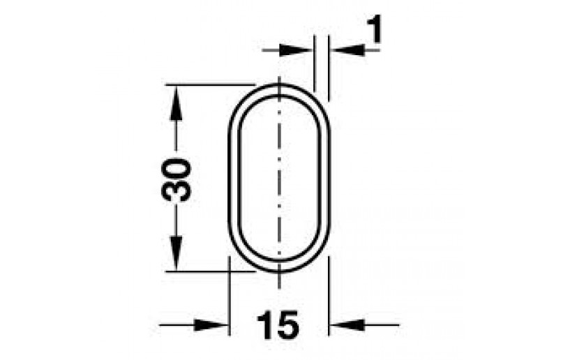 Kledingroede aluminium, lengte 90 - 120 -150 - 200 cm