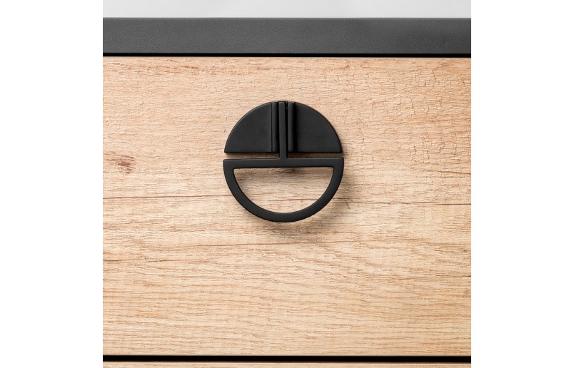 Knop Istanbul zwart 32 mm