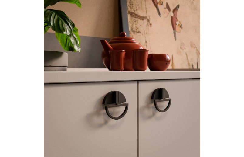 Knop Istanbul zwart 32 mm