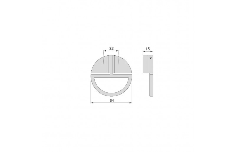 Knop Istanbul zwart 32 mm