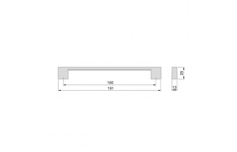 Greep Memphis titanium 191 mm