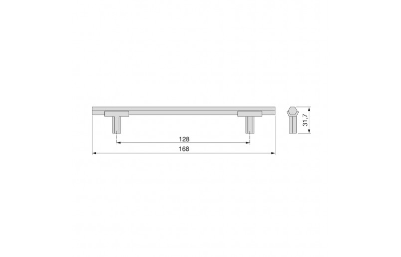 Greep Riad brons 168 mm